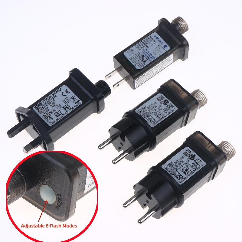 1 Set Eu/Uk/Us Plug Switch Adapter Waterproof Laser Lighting Power Supply Ac 220V To 31/30/18/4.5V Dc 8 Functional Selv Led Lamp