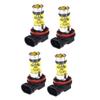 4 X High Power Led Lights 100W H8 H11 Yellow Fog Light 2828 20Led Headlight Lamp