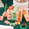 3 Pièces/Lot Mignonnes Gommes Sandwich de Noël S'effacent Kawaii Dessin Animé Sapin de Noël Élan Gomme à Découper Gomme à Crayons Papeterie pour Enfants