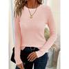 BITCED Bluse e Camicie Casual da Donna alla Moda a Manica Lunga con Scollo a O