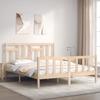 VidaXL Bed Frame with Headboard 160x200 Cm Solid Wood 3193151