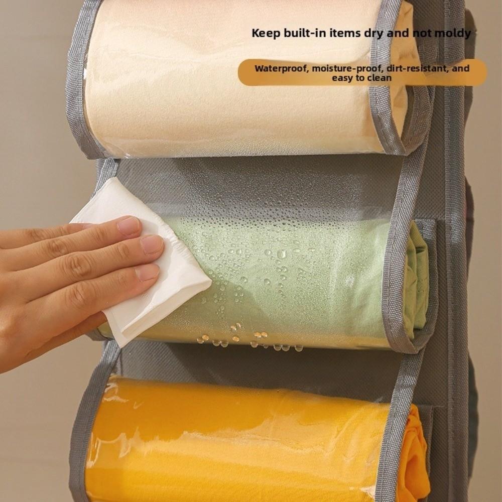 16/26 Grids Compartment Storage Hanger Roll Organiser Closet Storage Hanger  Closet Organisation