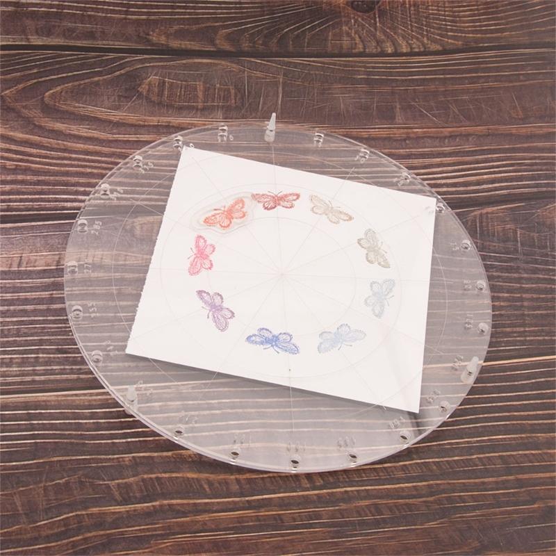 Clear Stamp Blocks Stamp and Spins Tool Round Stamping Blocks Acrylic Decorative Stamp Blocks for Scrapbooking Cards
