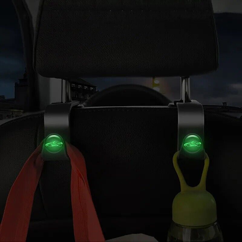 Auto Luminous Car Seat Back Hooks Hanger Interior Bag Holder Hook for All Car