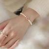 French Elegant Pearl Beaded Bracelet 2026 Luxury Design Pink Opal Pendant Bracelets For Women's Girl‘s Sweet Accessories Jewelry
