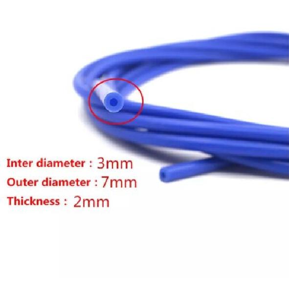 3mm/0.12"ID Silicone Air Gauge Turbo Vacuum Hose Line Tube 16.4ft Blue Universal