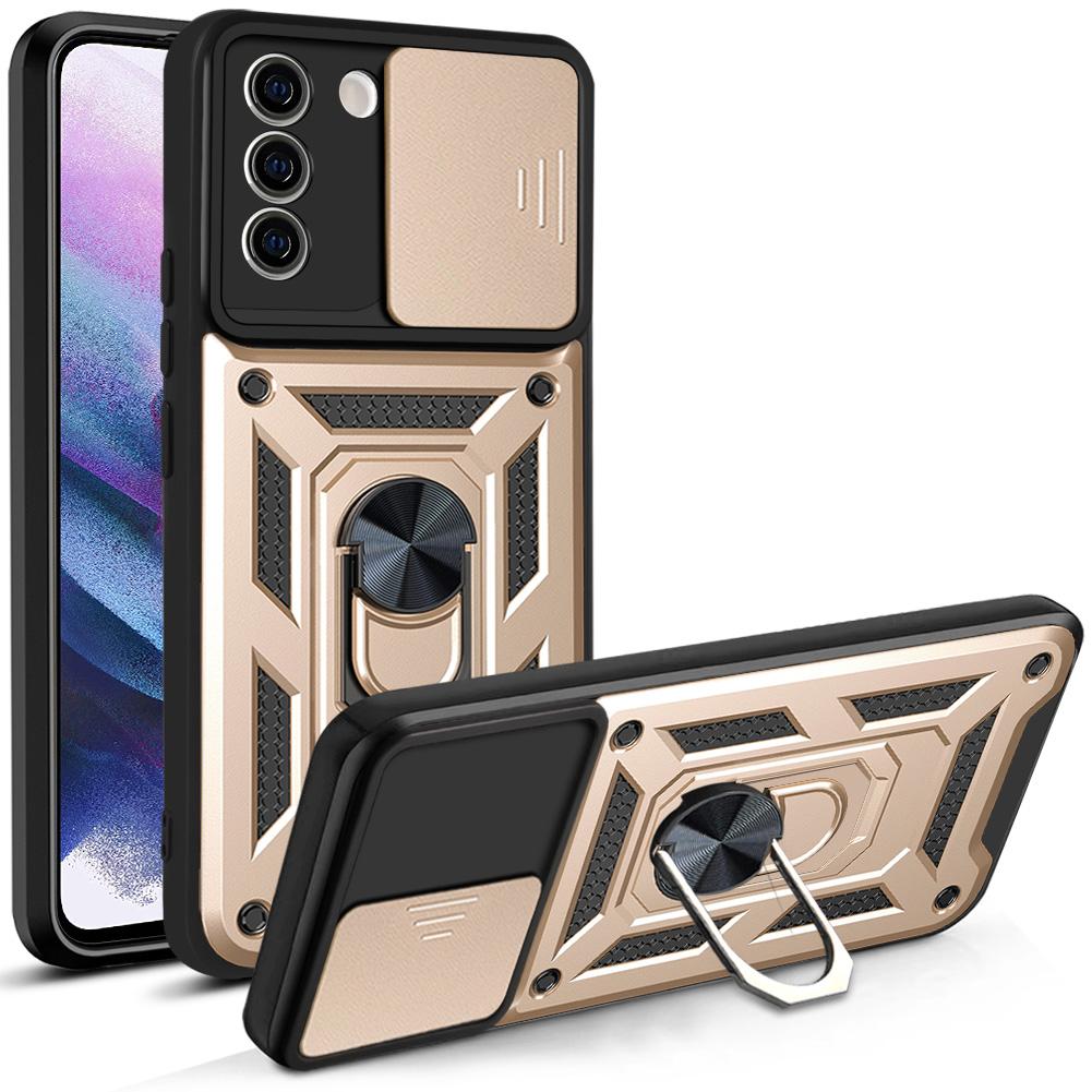 For Samsung S21 Case Galaxy S21 Plus Cover Galaxy S21+ 5G Magnetic Ring Holder Armor Phone Case Slide Camera Protect Back Cover