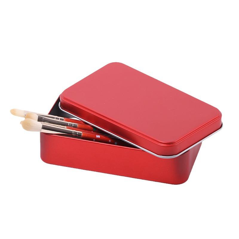 In-Stock Frosted Square Tin Box for Makeup: Eyeshadow, Blackhead Needle, Eyebrow Pencil Packaging