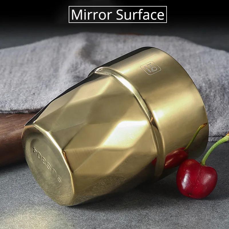 2Pcs 304 Stainless Steel Coffee Mugs Water Cup, 11 Oz Double Walled Insulated Tumbler Drinkware