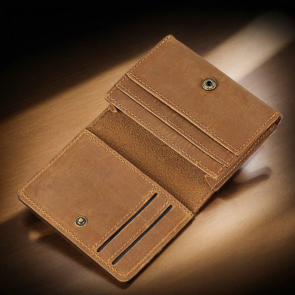 

Винтажный мужской кошелек для кредитных карт Crazy Horse из натуральной воловьей кожи, тонкий, для удостоверения личности, VIP-карт, сумки, маленький хаки