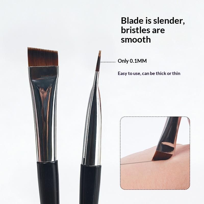Double Ended Blade Eyebrow Brush Multi Purpose Angled Eyebrow Brush For Precise Eyebrow Makeup Eyeliner And Brow Styling