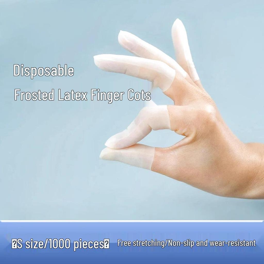 Matné protiskluzové průhledné prstové návleky pro manikúru a použití na dotykové obrazovky