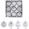 Christmas Ornaments Set 9 Pieces Hand Painted with Metallic Finish Suitable for Window Display and Holiday Home Decoration