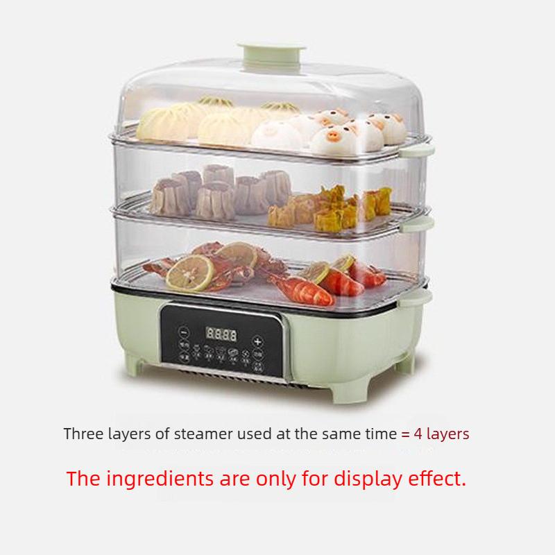 Multi functional Electric Steamer Four Layer Large Capacity Steam Pot Household Breakfast Automatic Power Off Steaming Box