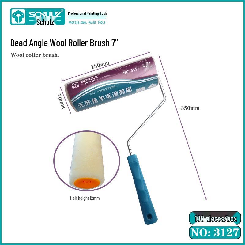 Schulz Wool 7-9" No-Shed Short Pile Interior Paint Roller Brush