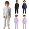 Mono Adaptativo Unisex para Necesidades Especiales de Manga Larga Anti-Desgarro con Cremallera Invisible en la Espalda