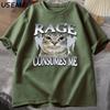 Rage Consumes Me Cat T Shirt Funny Cat Meme Printed TShirt Vintage Unhinged Silly Cat Graphic Tee Humor Cotton Short Sleeve Tee