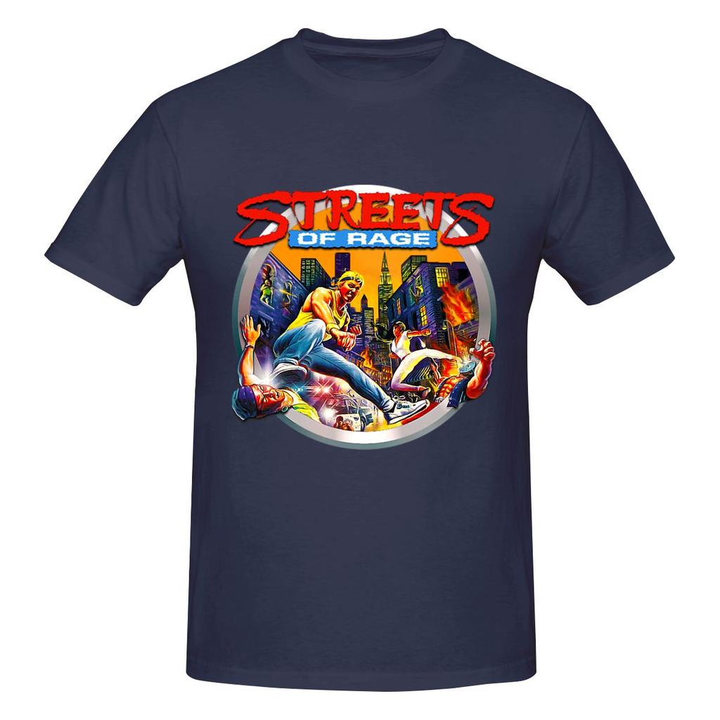 Streets Of Rage Vintage Tshirt Urban Light Mature Versatile Inner Layer Cotton Tee