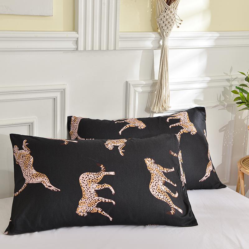 Printed Pillow Cover 2pcs Pillowcase 48x74cm Pillow Sham for Home Bed Pillowslip Rectangle Cushion Cover funda almohada