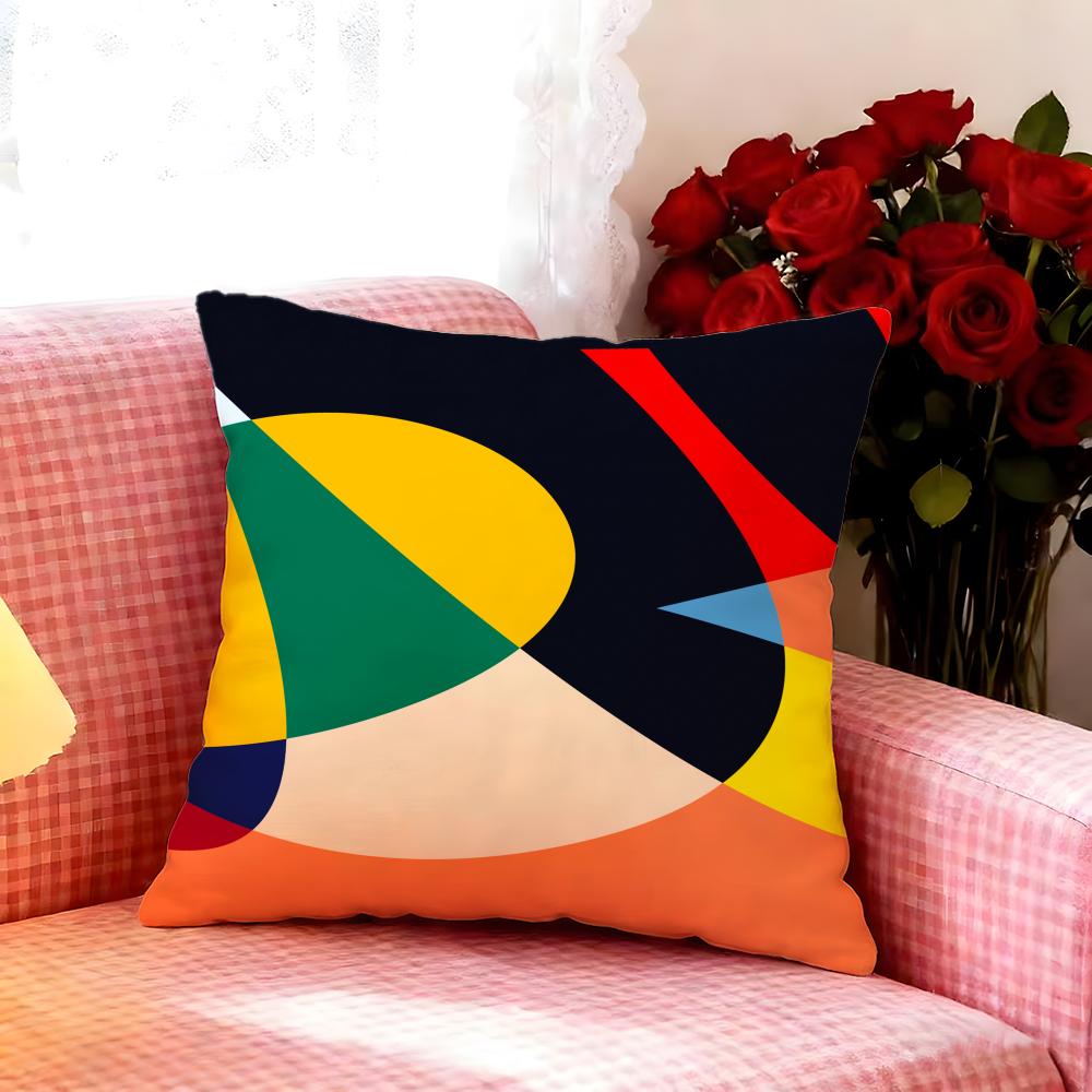 Elegant Abstract Curve Colors Cushion Cover Premium Soft Pillowcase SkinFriendly MultiPurpose for Home Office Travel