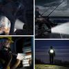 Large LED Flashlight with Foot Support for Convenient Installation, Night Safety Lighting, Home Emergency 4 Modes Suitable for Construction Sites