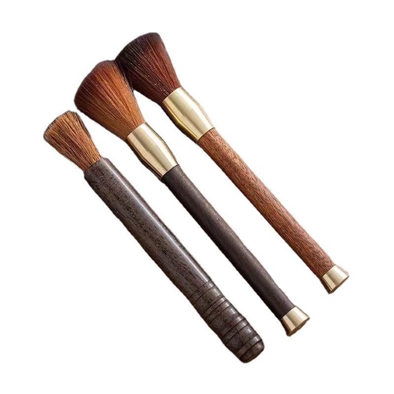 Ebony pot pen does not shed hair Solid wood tea brush tea pen tea brush tea tray tea accessories tea table cleaning