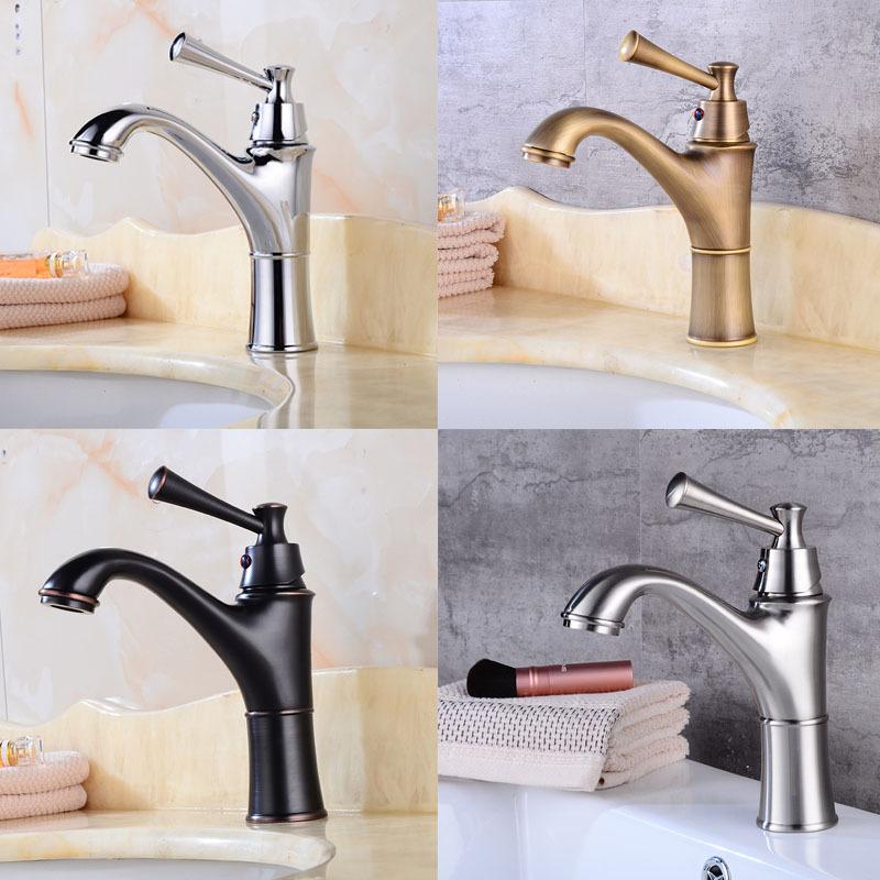 Basin Faucet Bathroom Single lever Hot and Cold Chrome Classical Mixer Tap Faucet Solid Brass Basin Lavtory Faucet