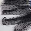 Sheer Mesh Tulle Bow Short Socks Tulle Lace Dot Middle Tube Socks Sweet   Streetwear
