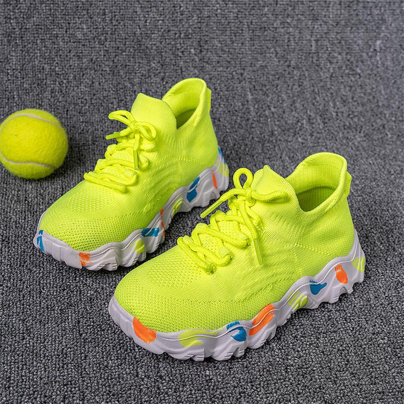 Fashion Knit Sneakers for Girl Breathable Boys Summer Sneakers Outdoor Socks Shoes Kids Children's Running Shoes Zapatillas Niño
