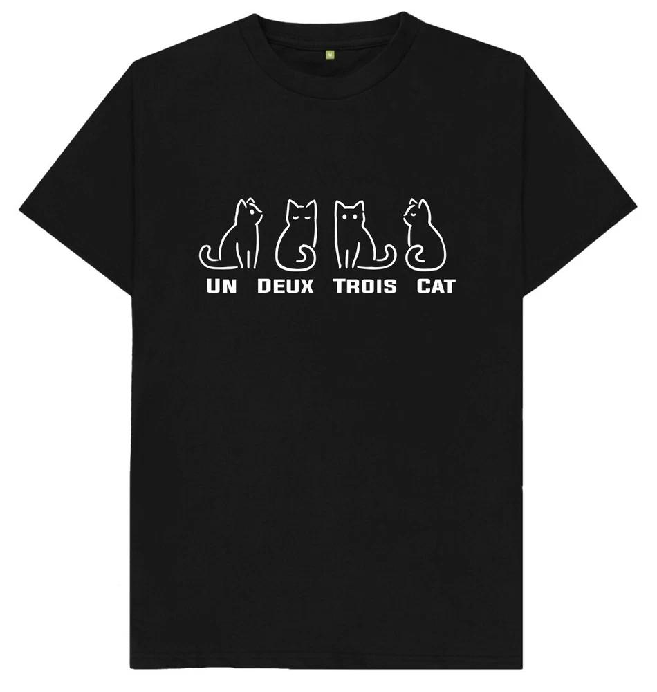 Un Deux Trois Cat Funny Joke Humour Cat Lover Gift T Shirt S