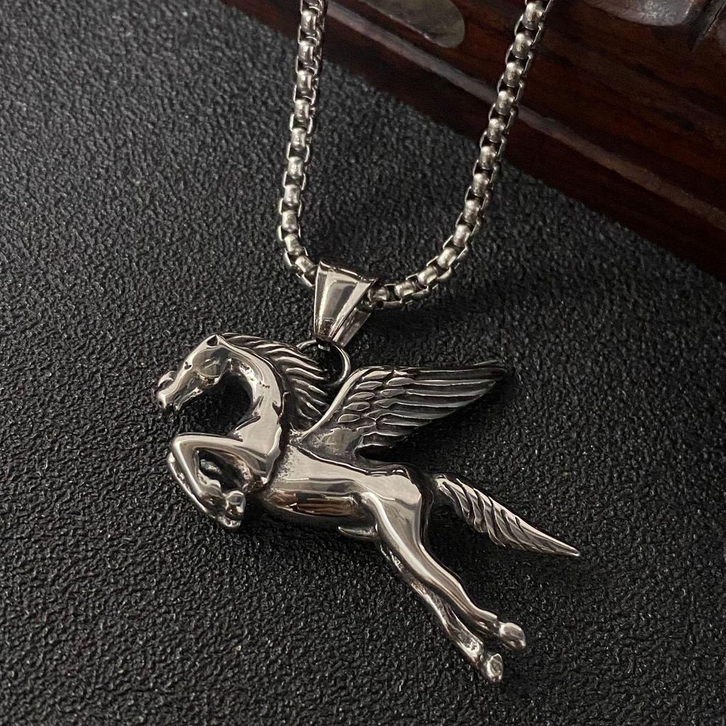 Stainless Steel Plated Creative DIY Jewelry Accessories Horse Pendant