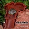 Bassin de Bain Tortue Habitat Amical Avec Marches Pour Reptiles Repos et Trempage Bol d'Alimentation Tortue Piscine de Bain Reptile L3T3