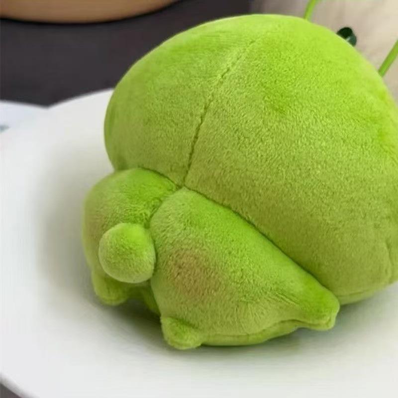 Green Alien Self-Deprecating Bear Plush Keychain Cute Soft Stuffed Toy Bag Pendant Home Decor Comforting Holiday Gift