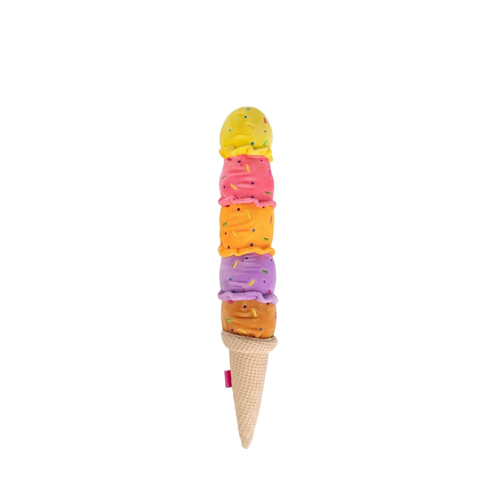 

Colorful Ice Cream Shaped Squeaky Dog Plush Toy, Interactive Tug-of-War Pet Chew Toy With Slow Design, Stuffed Dog Toy For Teeth Cleaning One Size
