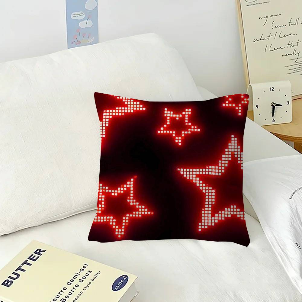 INS Black And Red Cm Cushion Cover Pillow Cover Decor Pillowcase Home Pillowcase for Couch Pillow