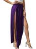 Elegant Women's Irregular Evening Gown - Solid Color Long Dress