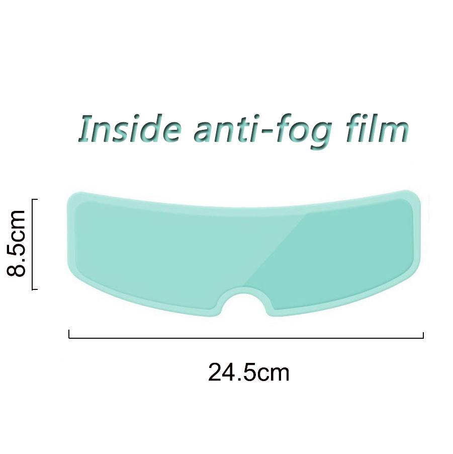 Motorcycle Helmet Anti-fog Film Inside Sticer & Rainproof Film Outside Sticker Nano Coating Stickers Film 24.5*8.5cm