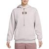 Nike Sabrina Letter Label Hooded Thickened And Fleece Lined Casual Sweatshirt Women's Gray Purple FJ4450-019