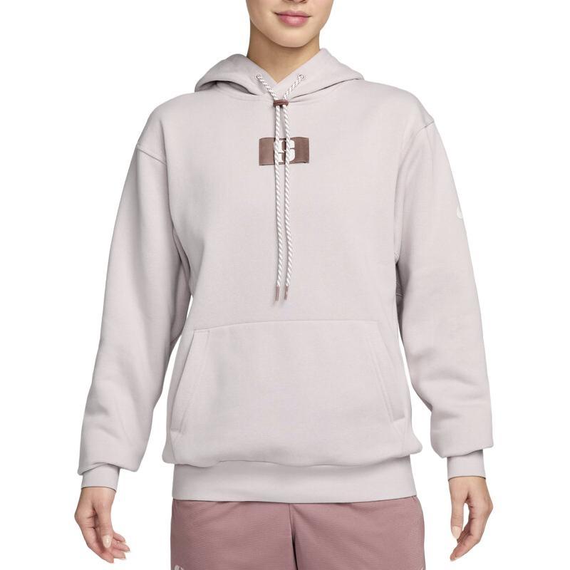 Nike Sabrina Letter Label Hooded Thickened And Fleece Lined Casual Sweatshirt Women's Gray Purple FJ4450-019