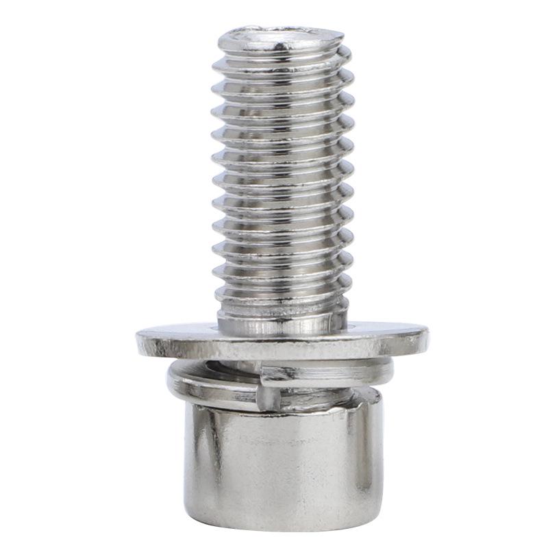 Galvanized Hex Socket Combo Screw with Flat Spring Washer, Cup Bolt Head M4/M5/M6/M8