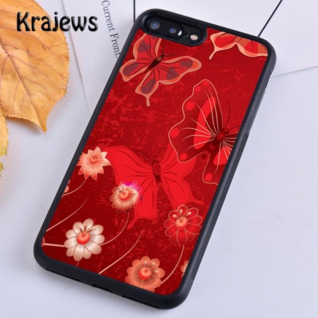 Krajews Butterflies Hibiscus Flowers Soft Phone Case Cover For iPhone 17 Air 16 15 14 Plus 11 12 13 Pro Max Coque Fundas