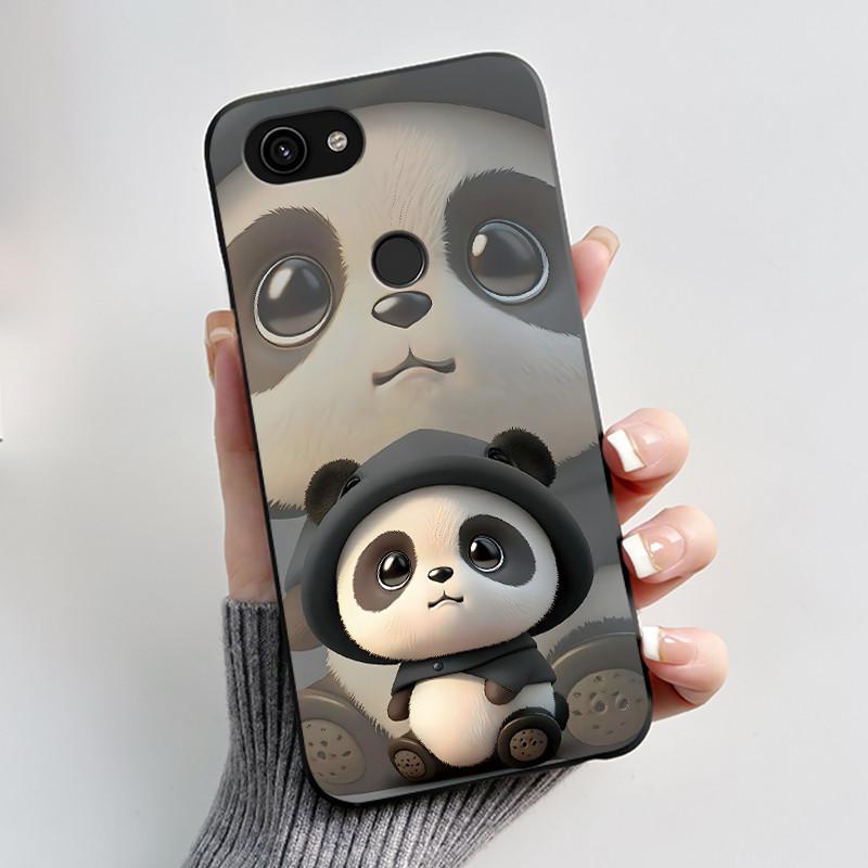 For Google Pixel 3 3a XL Case Cute Rabbit Black Soft TPU Silicone Cover for Pixel 3 XL Phone Cases Pixel3A 3 A Pixel3 3XL Capa