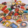 3D Picture Frame Fridge Magnet Cartoon Breakfast Food Magnetic Fridge Magnet Home Decor Magnetic Decoration Small Ornaments