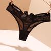 Sexy Low-Rise Women's Seamless Thong - Plus Size, Breathable with Temptation Letter Cutout