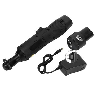 Multi Functional 90 Degrees  Right Angle 12V Electric Charging Metal Ratchet Wrench Set 3/8in