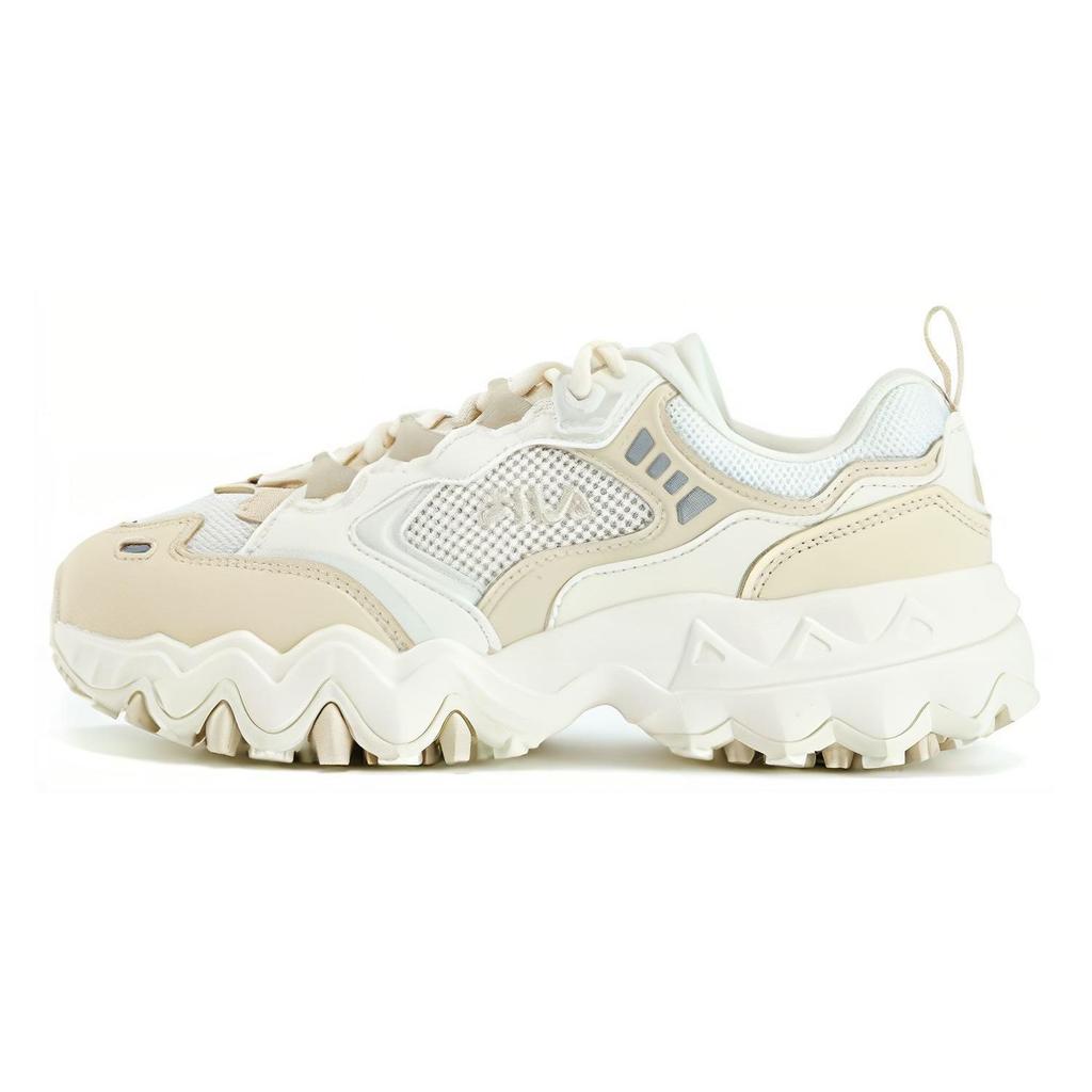 Fila Oakmont 3 Fabric Synthetic Leather Tpu Comfortable Versatile Low-Top Casual Shoes Women Sneaker Beige F12W332105FWA
