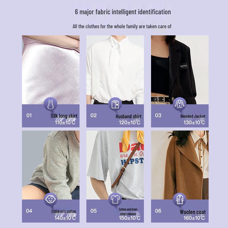 Digital Display Foldable Handheld Steamer: Compact Travel Iron