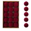 Break-Resistant Velvet Christmas Hanging Balls 8 CM Red Tree Hangable Bauble Set  Indoor Decor
