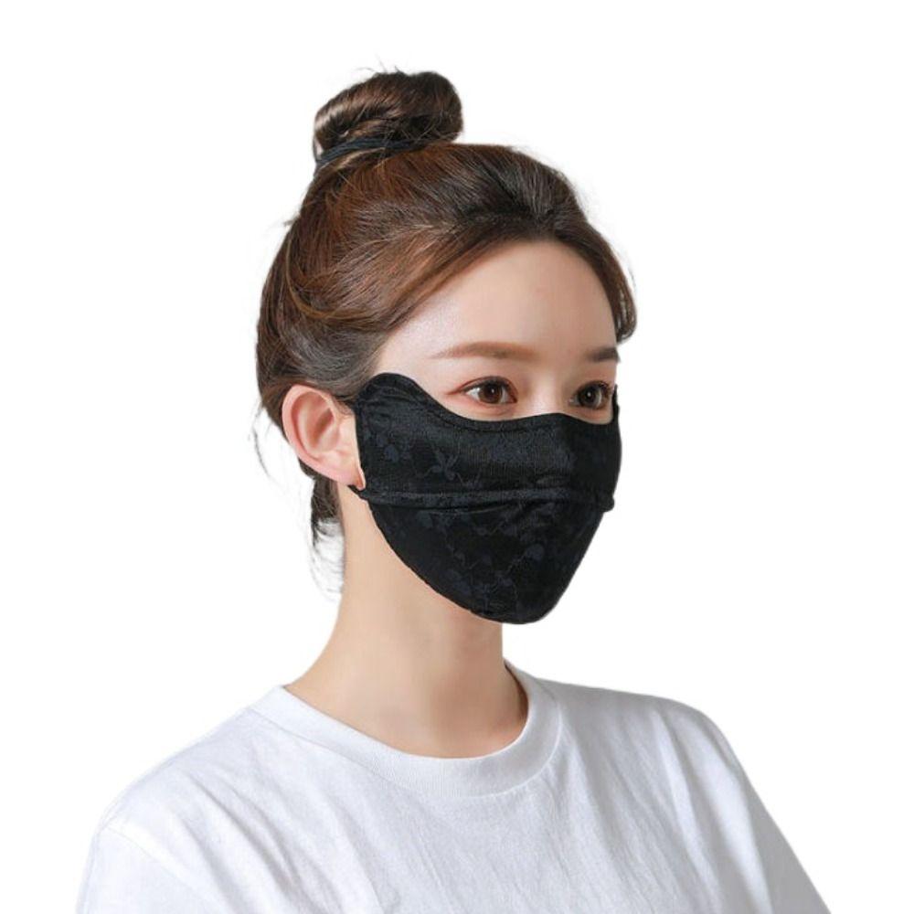 UV Protection Hanging Ear Type Eye Protection Face Scarf Face Cover Sunscreen Mask Ice Silk Mask