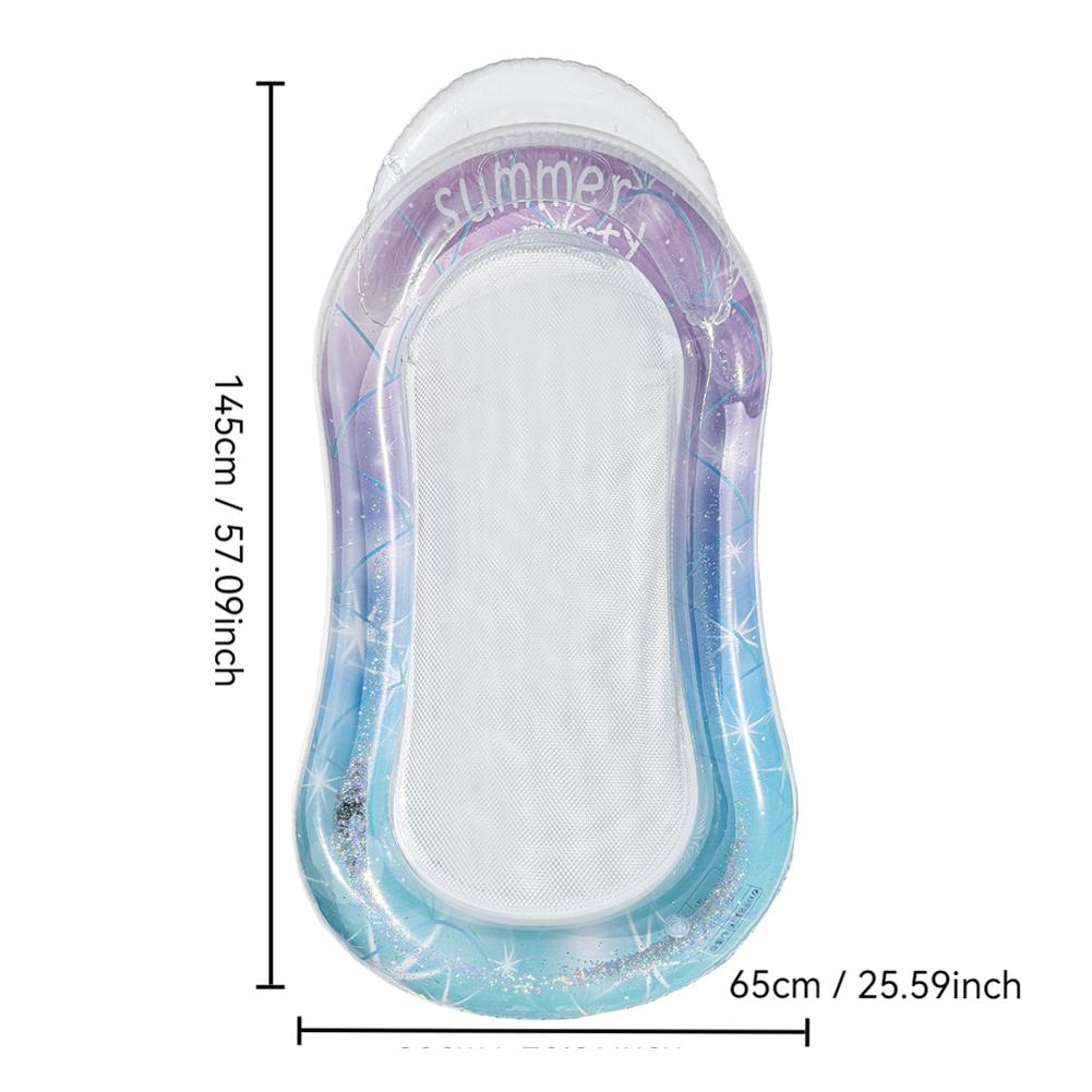 Nafukovací plovák Lehátko do bazénu s opěrkou zad Vodní houpací síť nebo Matrace Plovoucí lehátko pro bazén Plážová párty